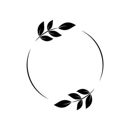 Botanical wedding frame elements design templatesのイラスト素材