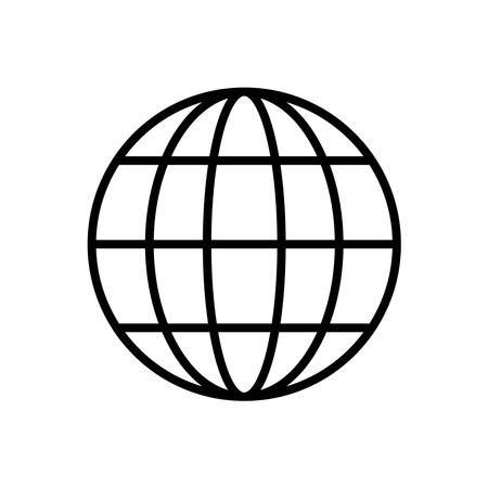 Globe icon vector design templates isolated on white backgroundのイラスト素材