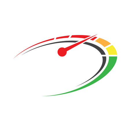 Speedometer icon vector design templates on white backgroundのイラスト素材