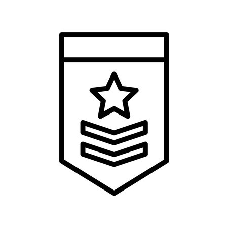 Military rank icon symbol design templates isolated on white backgroundのイラスト素材