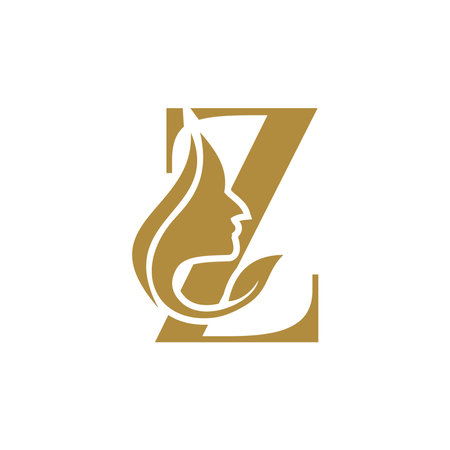 Initial Z face beauty logo design templates simple and elegantのイラスト素材