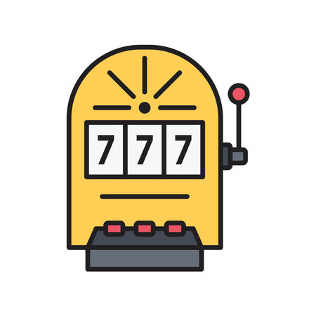 Slot machine icon vector design templates simple concept designのイラスト素材