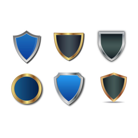 Shield Shiny icon vector design templates simple and elegantのイラスト素材