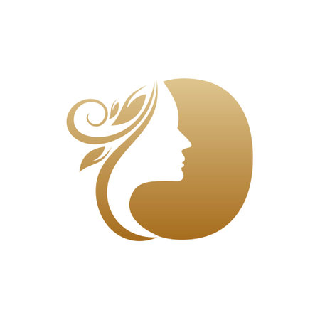 Initial O face beauty logo design templates simple and elegantのイラスト素材