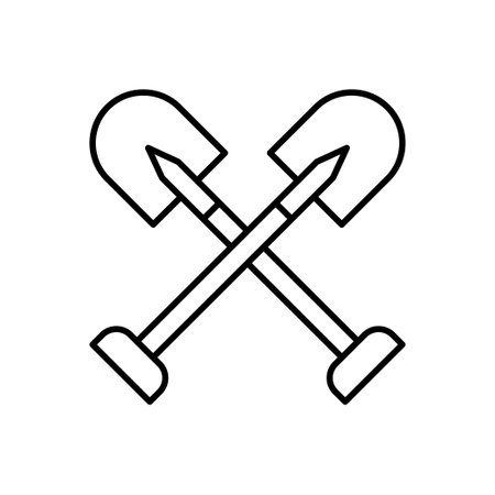 Shovel icon vector design templates simple design and modernのイラスト素材