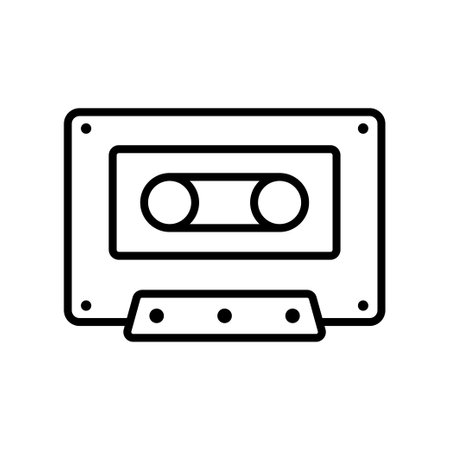 Cassette Tape icon vector design templates isolated on white backgroundのイラスト素材