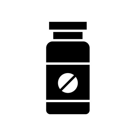 Pill Bottle icon vector design templates isolated on white backgroundのイラスト素材