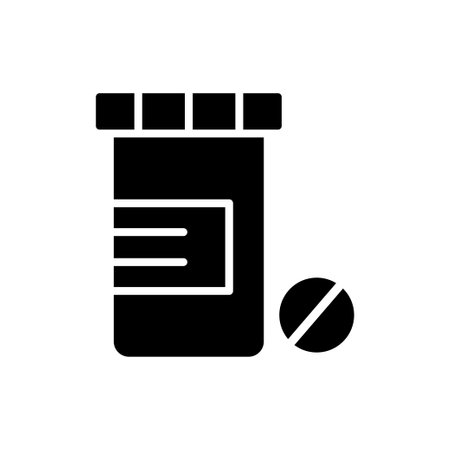 Pill Bottle icon vector design templates isolated on white backgroundのイラスト素材