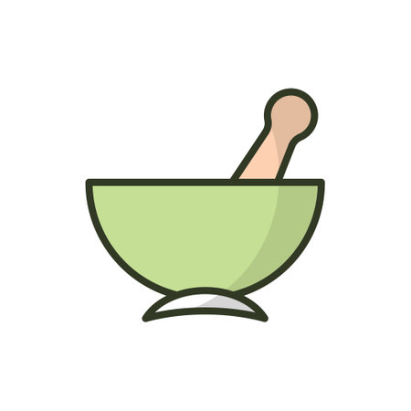 Mortar and Pestle icon vector design templates simple and modernのイラスト素材