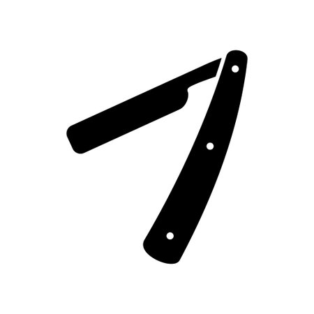 Straight Razor icon vector design templates simple and modern isolated on white backgroundのイラスト素材