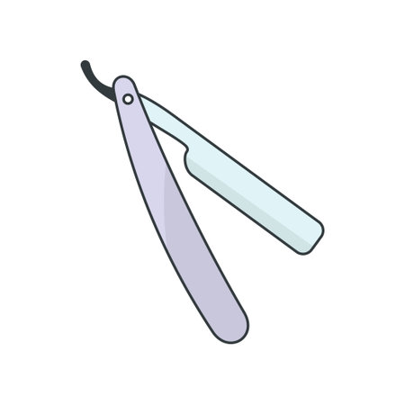 Straight Razor icon vector design templates simple and modern isolated on white backgroundのイラスト素材