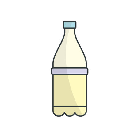 Plastic Bottle Icon vector design templates simple and modern concept isolated on white backgroundのイラスト素材