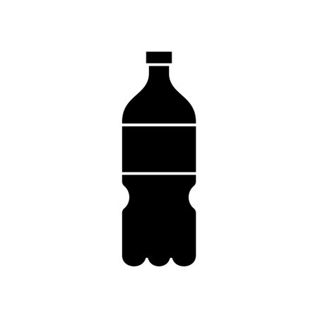 Plastic Bottle Icon vector design templates simple and modern concept isolated on white backgroundのイラスト素材