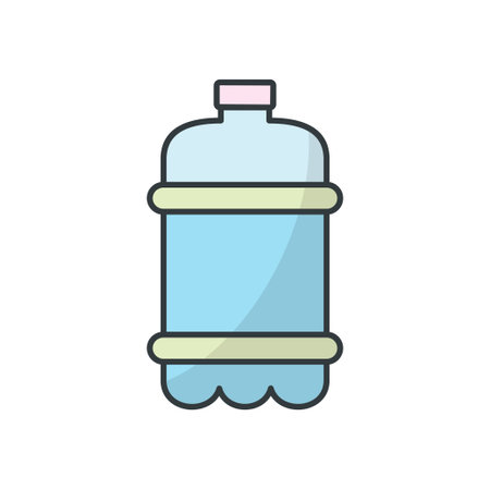 Plastic Bottle Icon vector design templates simple and modern concept isolated on white backgroundのイラスト素材