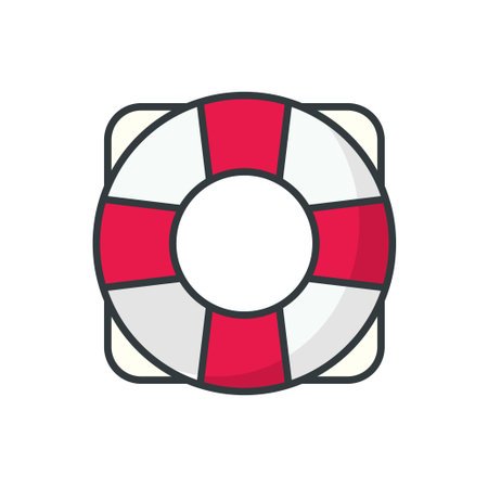 Lifebuoy icon vector design templates simple and modern isolated on white background