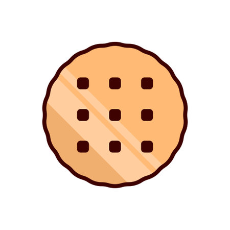 Biscuit cracker icon vector design templates isolated on white backgroundのイラスト素材