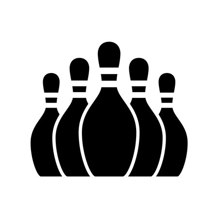 Bowling Striking Victory icon vector design templates simple and elegant conceptのイラスト素材