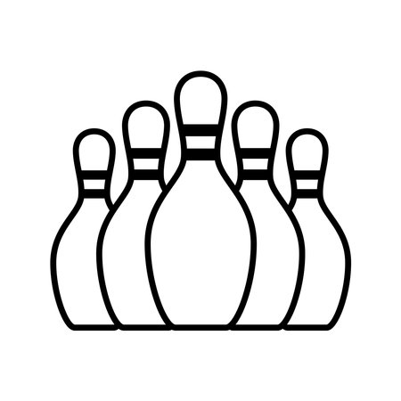 Bowling Striking Victory icon vector design templates simple and elegant conceptのイラスト素材