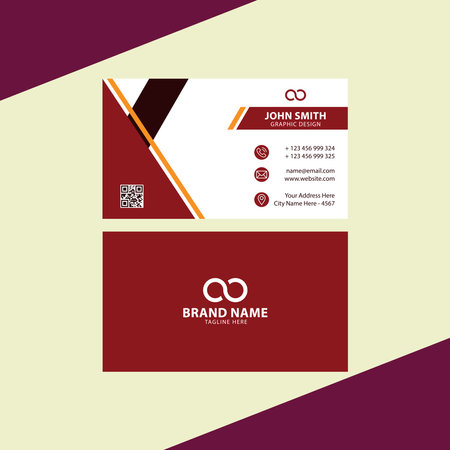 Business Card Mockup design templates simple and elegant conceptのイラスト素材