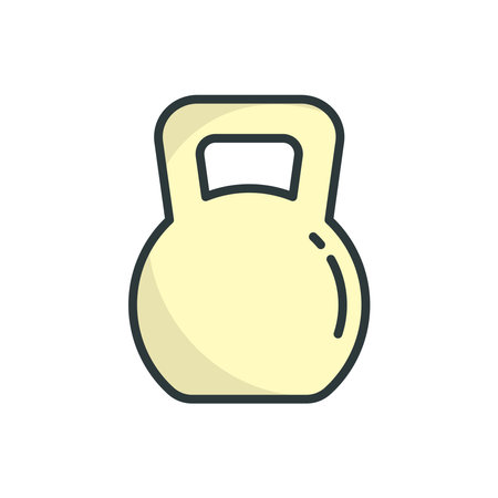 Kettle Bell icon vector design templates simple and modern isolated on white backgroundのイラスト素材