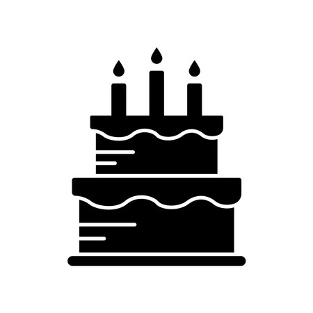 Birthday Cake icon vector design templates simple and modern conceptのイラスト素材