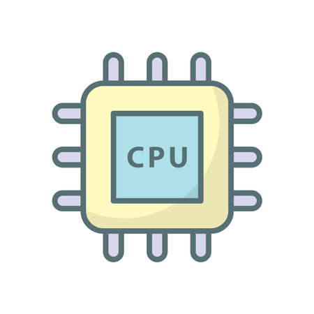 CPU Processor icon vector design templates isolated on white backgroundのイラスト素材