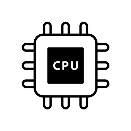 CPU Processor icon vector design templates isolated on white backgroundのイラスト素材