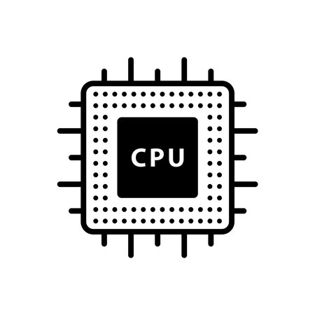 CPU Processor icon vector design templates isolated on white background