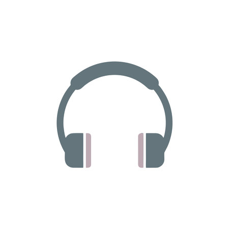 Headphones icon on background for graphic and web design. Creative illustration concept symbol for web or mobile appのイラスト素材