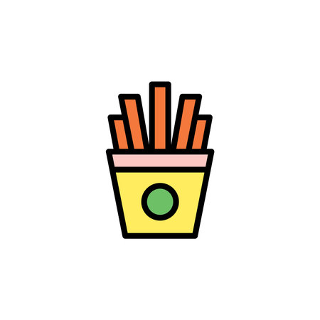 French fries line icon, vector illustration. French fries linear concept sign.