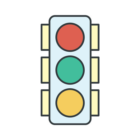Traffic Light icon design templates simple and modern concept, isolated on white backgroundのイラスト素材