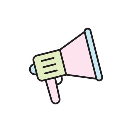 Megaphone icon vector design templates simple and modern, isolated on white backgroundのイラスト素材