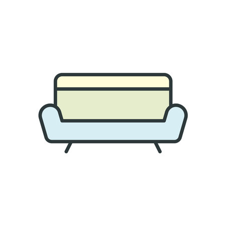 Sofa furniture icon vector design templates simple and modern conceptのイラスト素材