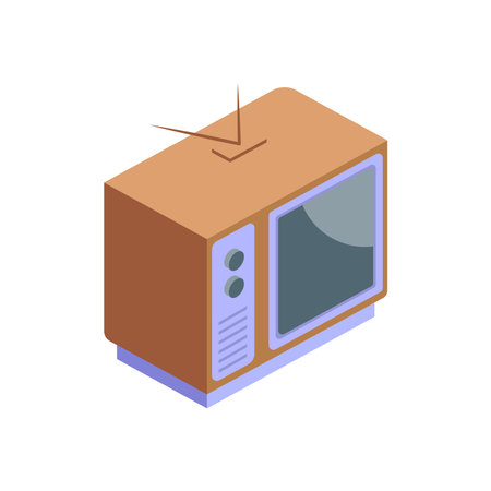 Isometric Television icon vector design element templates simple and modern conceptのイラスト素材
