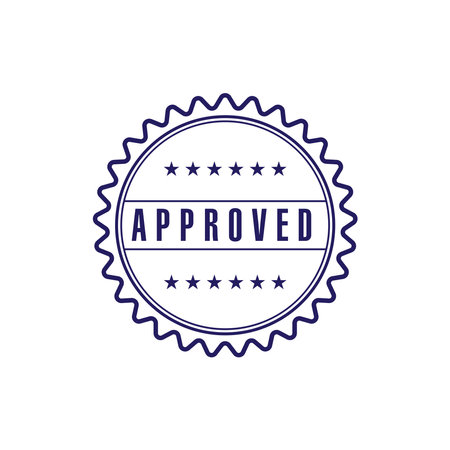Approved Rubber Stamp icon vector design element templates simple and modern conceptのイラスト素材