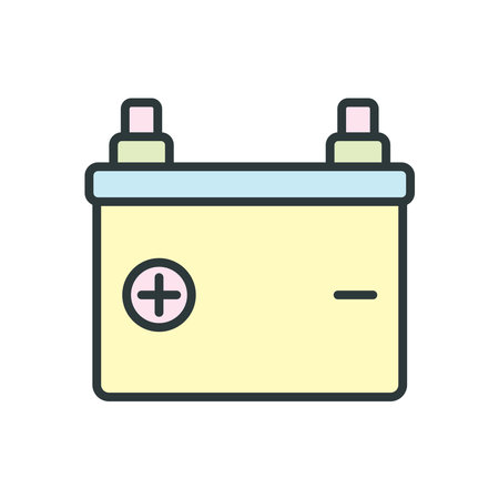 Accumulator Battery icon vector design templates simple and modern concept, isolated on white backgroundのイラスト素材