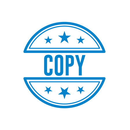 Copy Rubber stamp icon vector design templates simple and modern concept, isolated on white backgroundのイラスト素材