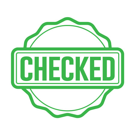 Checked Stamp Graphic design vector element templates simple and modernのイラスト素材