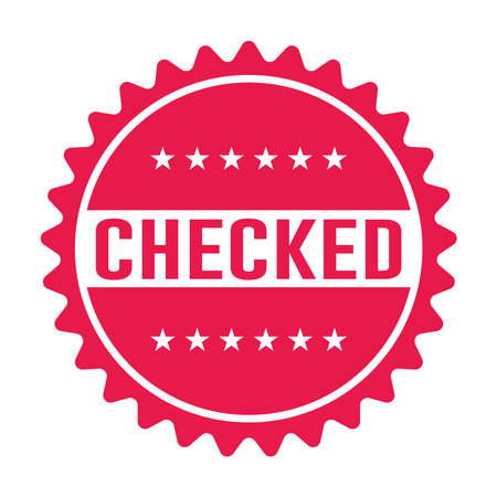 Checked Stamp Graphic design vector element templates simple and modernのイラスト素材