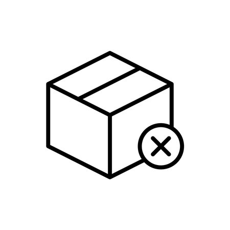 Out of Stock icon vector design templates simple and modern concept, isolated on white backgroundのイラスト素材