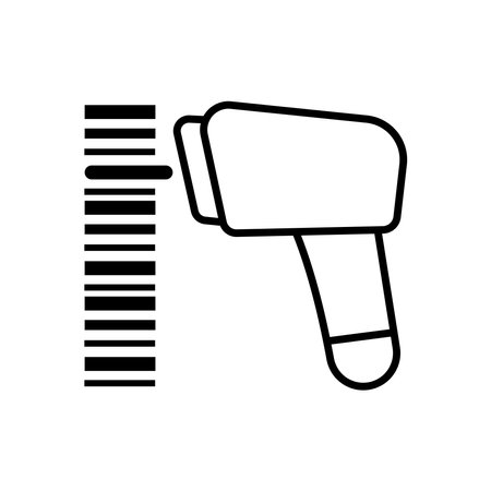 Bar code Scanner Icon vector illustration design templates simple and modern concept, isolated on white backgroundのイラスト素材