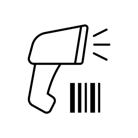 Bar code Scanner Icon vector illustration design templates simple and modern concept, isolated on white backgroundのイラスト素材