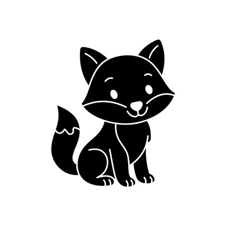 Cute cartoon Fox coloring book illustration vector design templates simple and modern conceptのイラスト素材