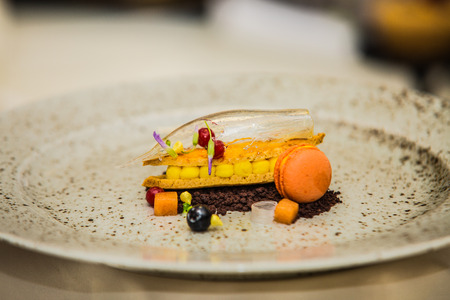 Detail on special designe for food on plate.の写真素材