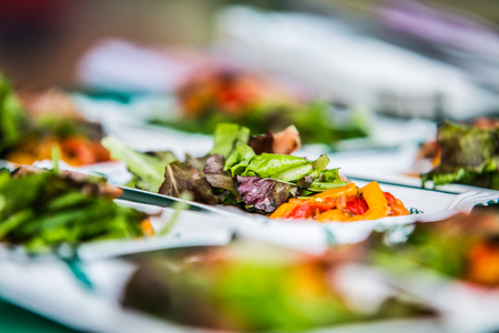 Fresh vegetable barbecue ingredients for during summer holidays.の写真素材