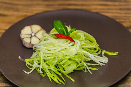 Fresh garden salad. Fresh garden salad on a plate. Fresh and healthy vegetable salad 
