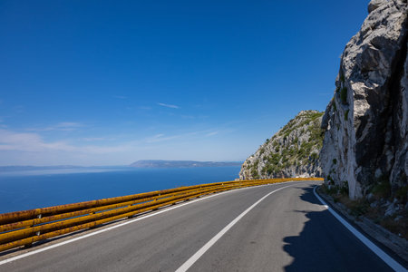 Croatia road. Croatia - Adriatic Highway (Jadranska Magistrala) road along the coast. Croatia....