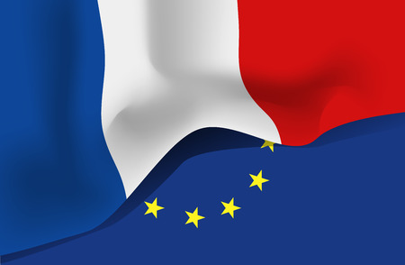 France national waving flag.のイラスト素材