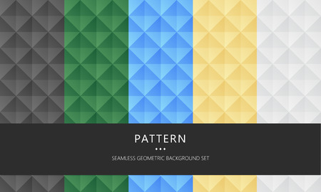Geometric pattern design setのイラスト素材