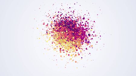 Abstract bright colorful particles for   reveal. Swirl and turbulence multicolored dotsの写真素材